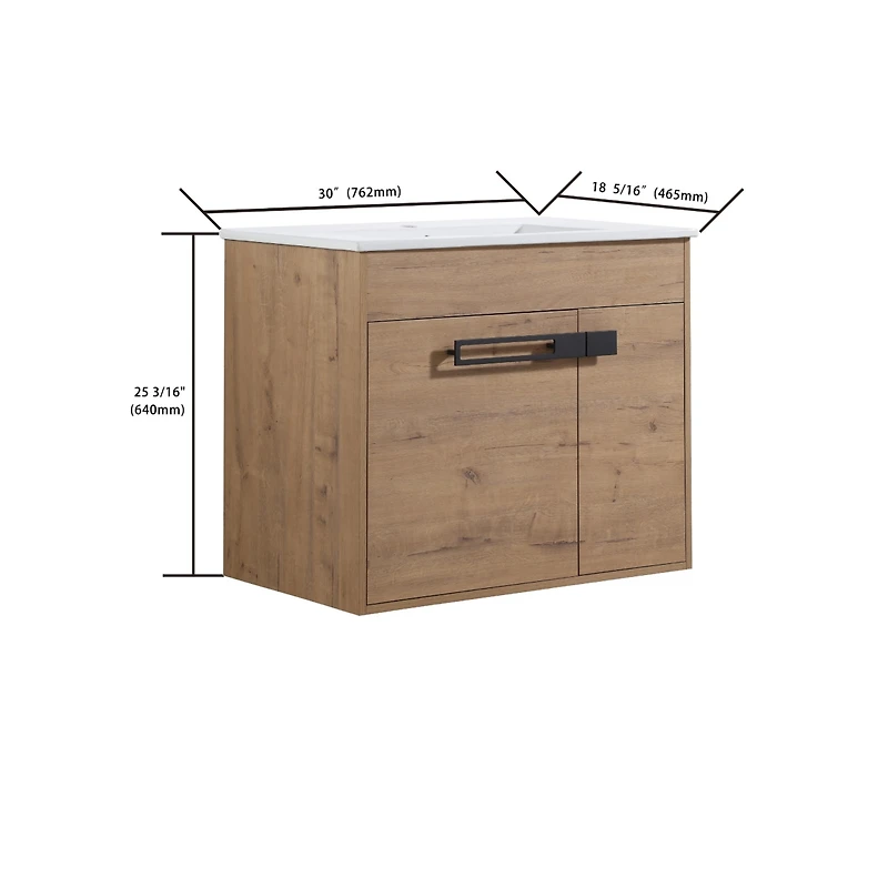 Streamdale 30" Freestanding/Floating Vanity with Sink