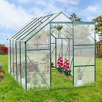 Streamdale Polycarbonate Greenhouse with Raised Base and Anchor