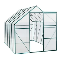 Streamdale Polycarbonate Greenhouse with Raised Base and Anchor