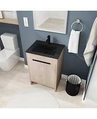 Streamdale 24" Freestanding Vanity with Ceramic Sink & Soft-Close Doors