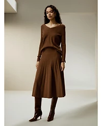 Lilysilk Women's V-neck Ultra-fine Merino Wool Sweater