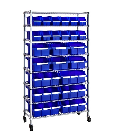 Seville Classics 8-Tier 24 Bin Rack System, Nsf Certified