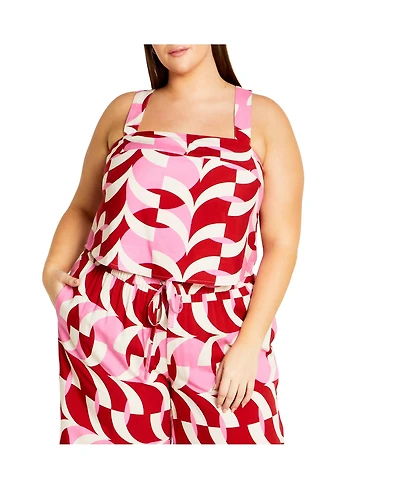 City Chic Women's Mystic Print Top