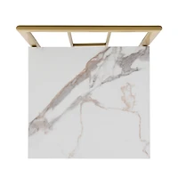 Streamdale Modern 7-Piece Faux Marble Dining Set for 6
