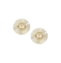 Sohi Women's Gold Sun Drop Earrings