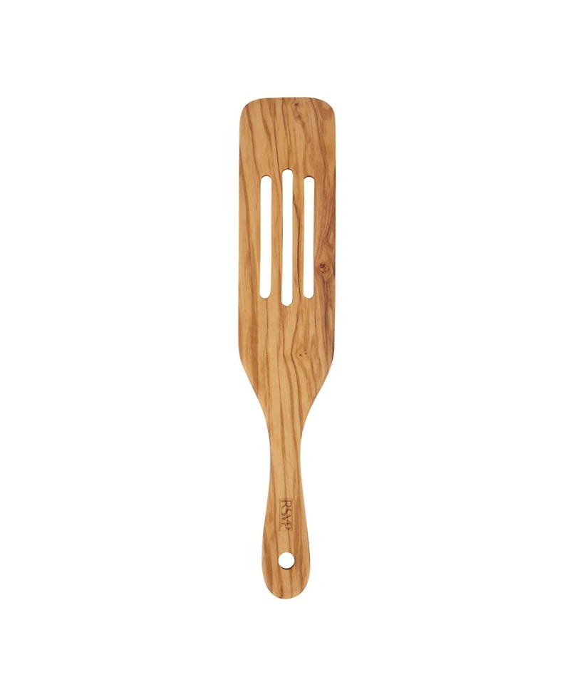 Rsvp International Basic Olive Wood 12.5" x 2.5" Slotted Spurtle