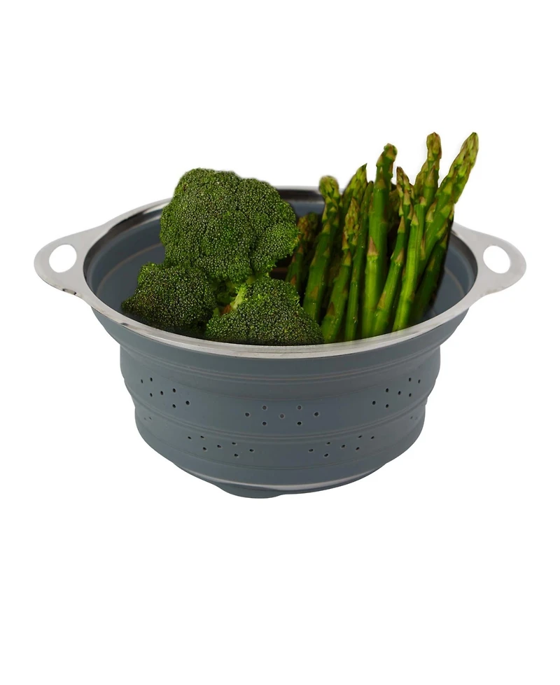 Rsvp International Endurance Silicone Stainless Steel Collapsible Colander