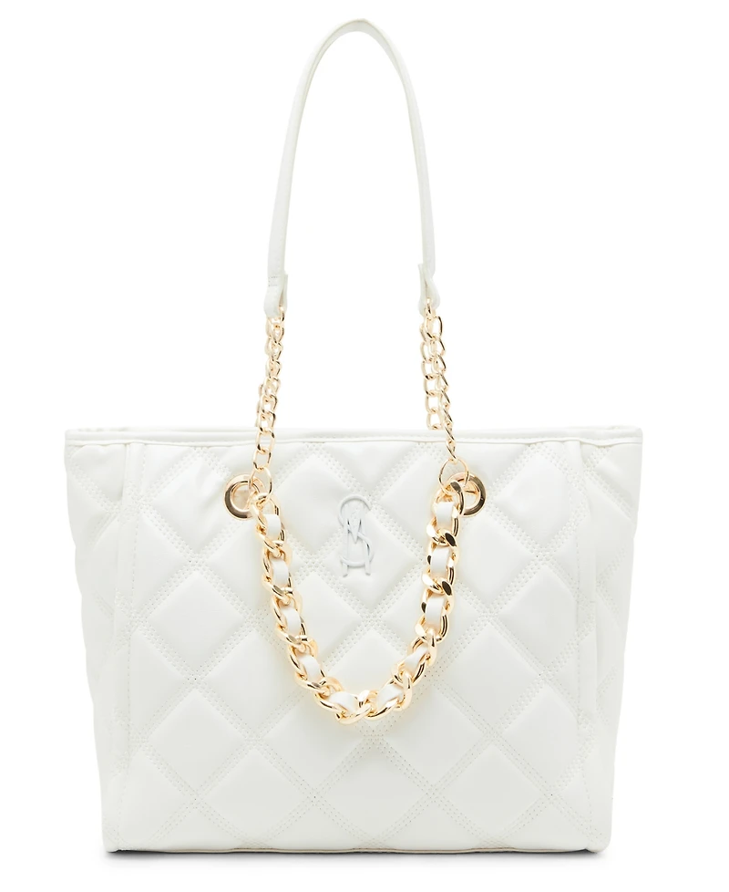 Steve Madden Katt Faux Leather Quilted Tote with Pouch
