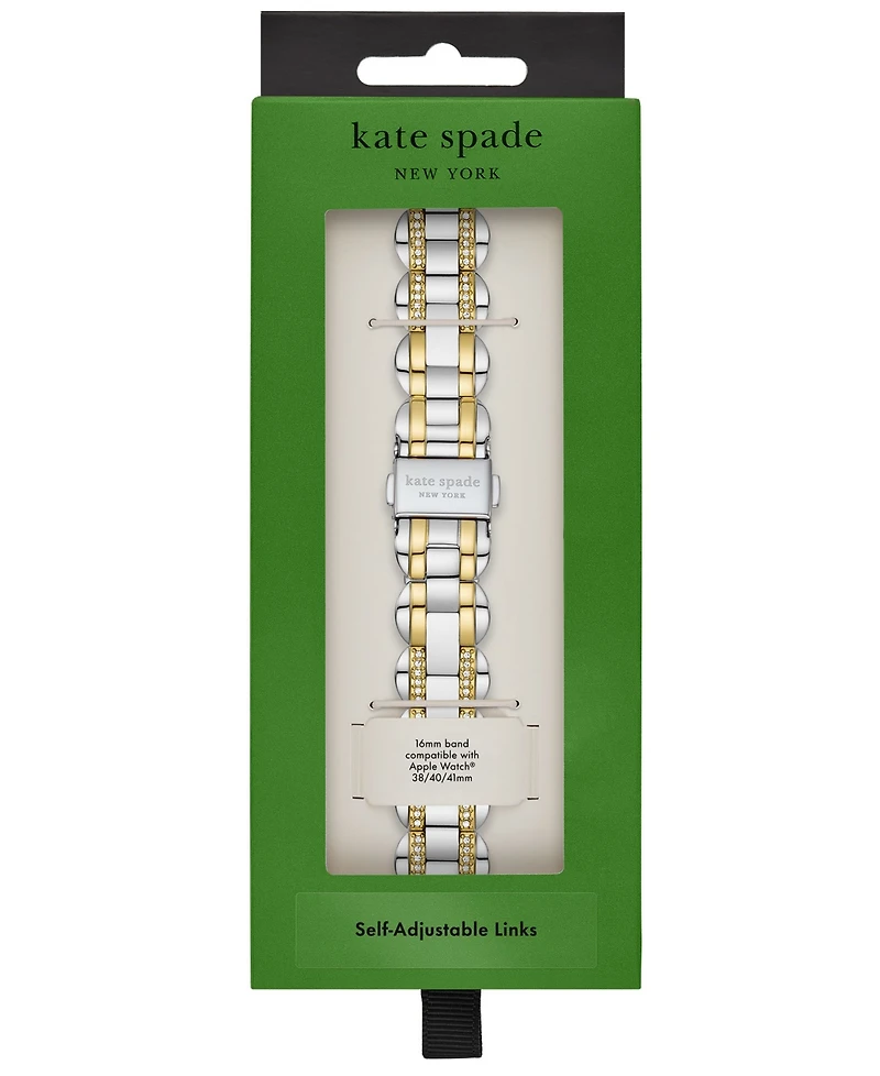 kate spade new york Pave Glitz Two-Hand Two-Tone Stainless Steel Bracelet Band for Apple Watch, 38mm, 40mm, 41mm