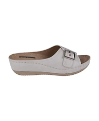 Gc Shoes Women's Justina Buckle Comfort Wedge Sandals