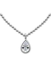 Giani Bernini Cubic Zirconia Pear Bezel Pendant Necklace in 18k Gold-Plated Sterling Silver, 16" + 2" extender, Created for Macy's