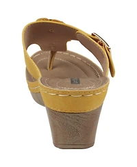 Gc Shoes Women's Narbonne Flower Wedge Sandals