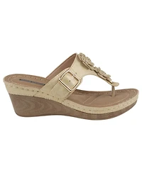 Gc Shoes Women's Narbonne Flower Wedge Sandals