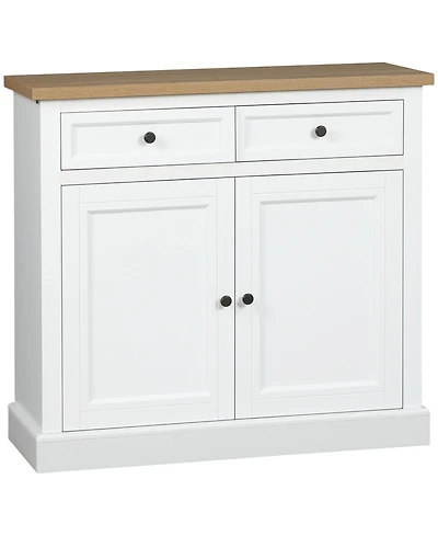 Homcom Buffet Cabinet with 2 Storage Drawers and Cabinet,