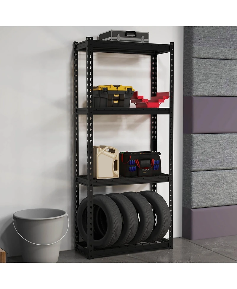 Pcs 4-Tier Metal Shelving Unit Heavy Duty Wire Storage Rack with Anti-slip Foot Pads