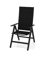Costway Pcs Patio Folding Chair Outdoor Chairs with Padded Seat