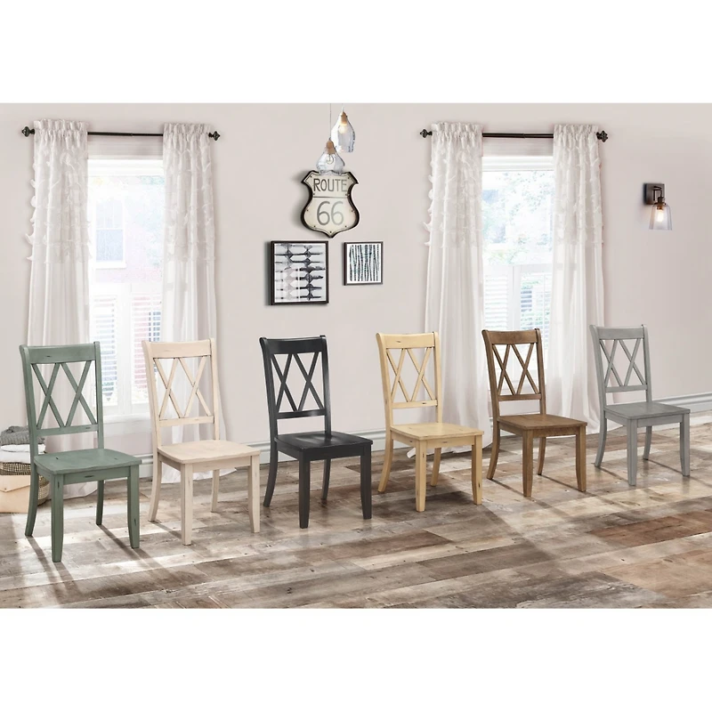 Streamdale Furniture 2 Casual Side Chairs with Double-x Back
