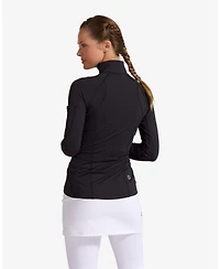BloqUV Women's Upf 50+ Sun Protective Mock Zip Top