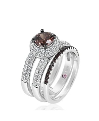 Suzy Levian New York Sterling Silver Cubic Zirconia Ring