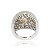 Suzy Levian Sterling Silver Cubic Zirconia Large Pave Dome Ring