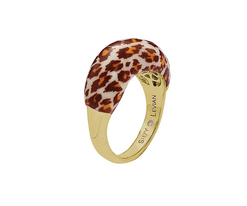 Suzy Levian Sterling Silver Cubic Zirconia Pave Leopard "Wild Side" Ring