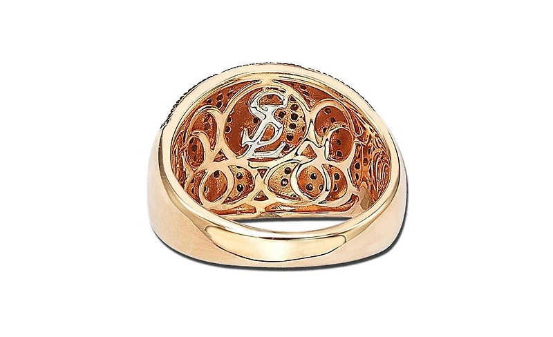 Suzy Levian Sterling Silver Cubic Zirconia Pave Wide Band Ring