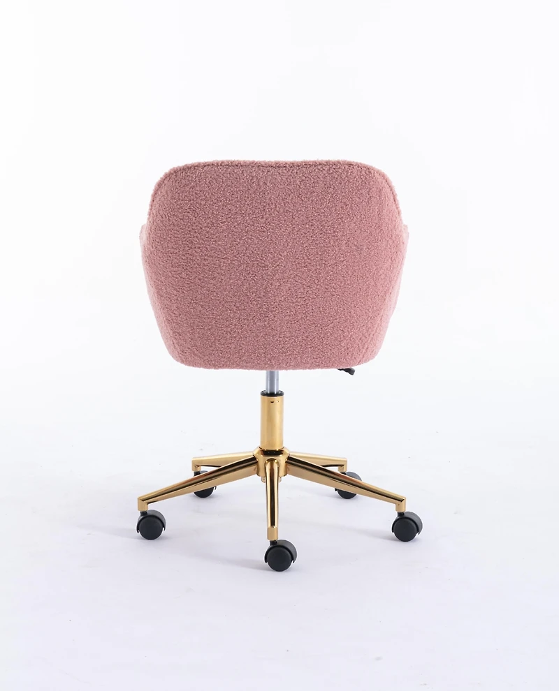 Streamdale Modern Adjustable Office Chair with Teddy Fabric