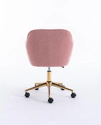 Streamdale Modern Adjustable Office Chair with Teddy Fabric