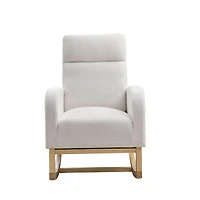 Streamdale Furniture 27.6" W Modern Accent High Backrest Living Room Lounge Arm Rocking Chair, Two Side Pocket