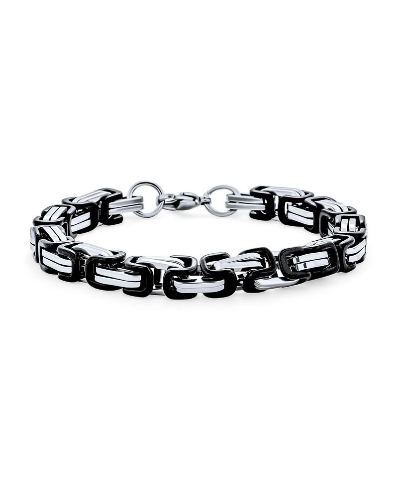 Bling Jewelry Mechanic Byzantine Punk Rocker Jewelry Set Urban Biker Necklace & Bracelet