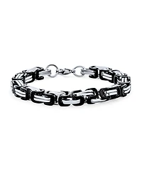 Bling Jewelry Mechanic Byzantine Punk Rocker Jewelry Set Urban Biker Necklace & Bracelet