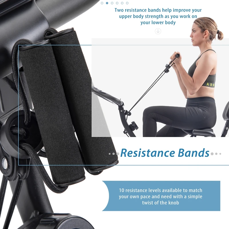 Streamdale 10-Level Resistance X-Bike with Arm Bands & Backrest