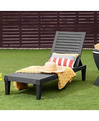 Slickblue Outdoor Recliner Chair with 5-Position Adjustable Backrest