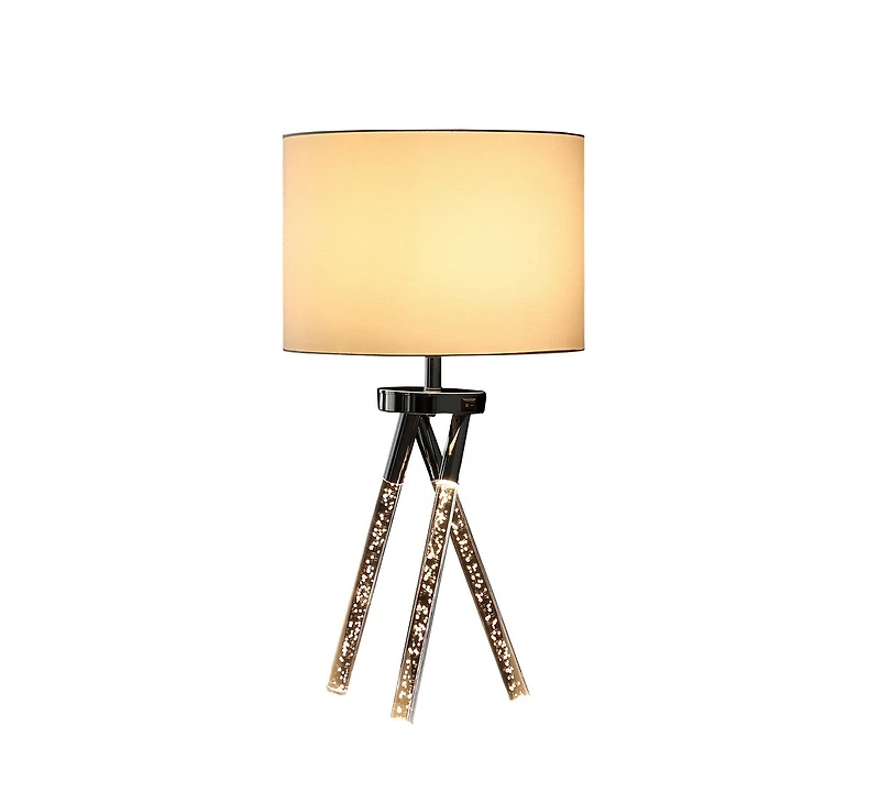 Streamdale Acrylic Led Table Lamp with Silver Legs