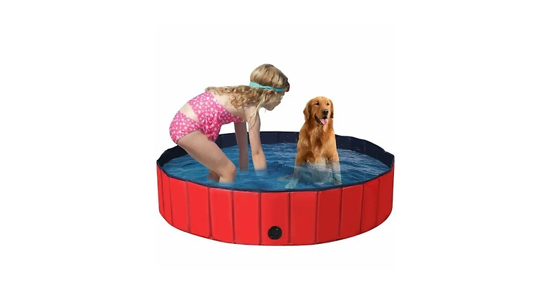 Slickblue 55" Pvc Outdoor Foldable Pet and Kids Swimming Pool