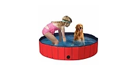 Slickblue 55" Pvc Outdoor Foldable Pet and Kids Swimming Pool