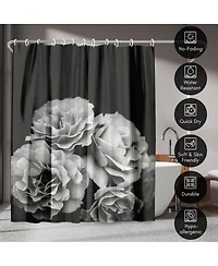 71x74 Floral Shower Curtain - Moody Roses by Chaos & Wonder Design