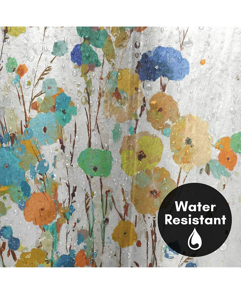 71x74 Floral Shower Curtain - Spring Garden by Pi Creative Art