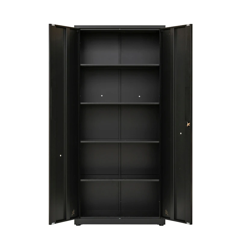 Tall Storage Cabinet - 2 Doors, 4 Partitions
