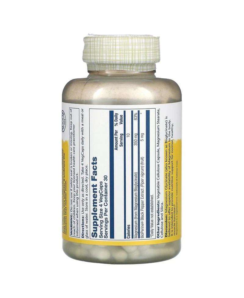 Solaray High Absorption Magnesium Glycinate 350 mg