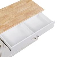 Streamdale Rolling Kitchen Island with Storage and Adjustable Shelf