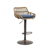 Streamdale Furniture Swivel Bar Stools Set Of 2 Adjustable Counter Height Chairs With Footrest For Kitchen, Dining