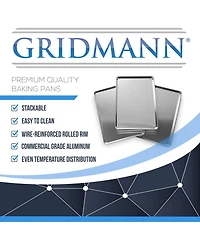 Gridmann 18" x 26" Commercial Grade Aluminum Perforated Baking Sheet Pan, Full Size Baking Tray