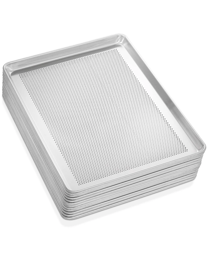 Gridmann 18" x 26" Commercial Grade Aluminum Perforated Baking Sheet Pan, Full Size Baking Tray