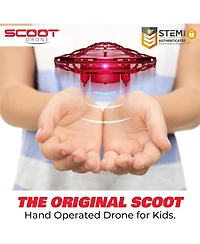 Force1 Scoot Hand Operated Drone for Kids or Adults - Red