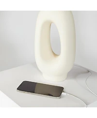 Brightech Artemis 22" Ceramic Led Table Lamp with Usb-c Charging Port