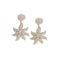 Sohi Women's Flora Bling Drop Earrings