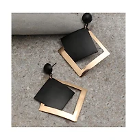 Sohi Women's Contrast Drop Earrings