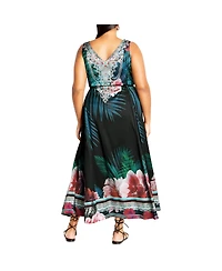 City Chic Plus Afterglow Maxi Dress