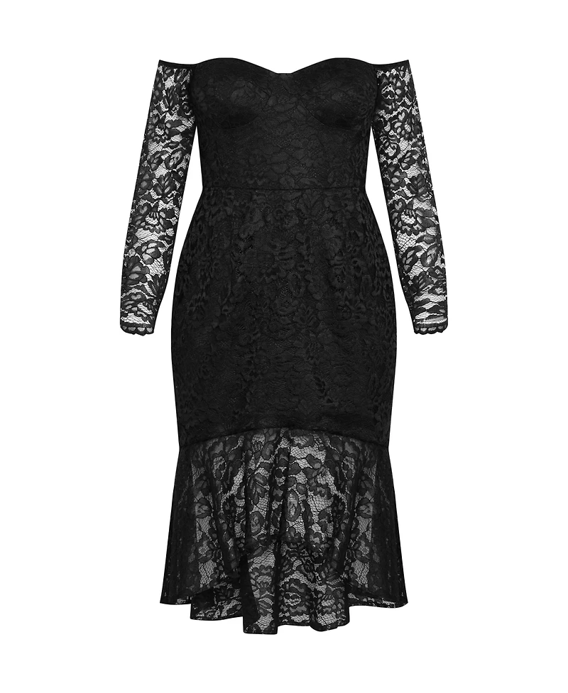 City Chic Plus Lace Athena Dress
